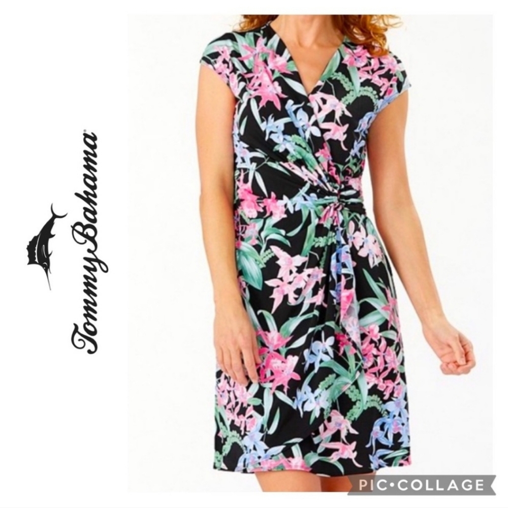 TOMMY BAHAMA | “CARMELA” Orchid Isle Faux Wrap Dress *NWT* 💎